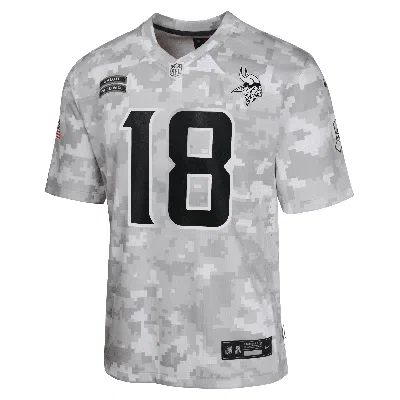 NIKE JUSTIN JEFFERSON MINNESOTA VIKINGS SALUTE TO SERVICE BIG KIDS'  DRI-FIT NFL LIMITED JERSEY
