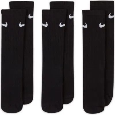 NIKE NIKE KIDS' DRI-FIT PERFORATED CUSHIONED CREW SOCKS