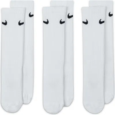 NIKE NIKE KIDS' DRI-FIT PERFORATED CUSHIONED CREW SOCKS