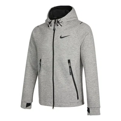 NIKE Nike Knit Sports hooded Logo Jacket Gray