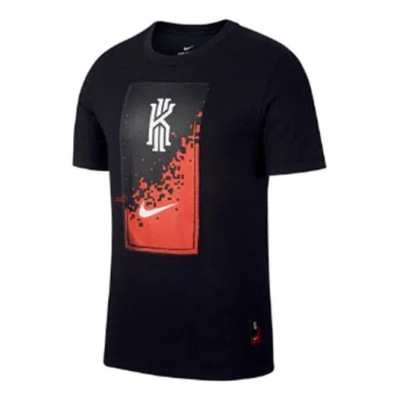 NIKE Nike Kyrie Irving Pattern Sports Round Neck Short Sleeve 'Black'