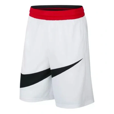 NIKE Nike Large Logo Printing Sports Loose Basketball Shorts White
