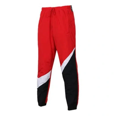 NIKE Nike Large Logo Retro Woven Design Sports Pants Red