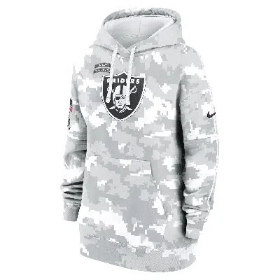 NIKE LAS VEGAS RAIDERS SALUTE TO SERVICE PRIMARY EDGE CLUB  WOMEN'S NFL PULLOVER HOODIE