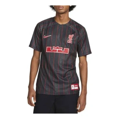 NIKE Nike LeBron x Liverpool F.C. Dri-FIT Stadium Soccer Jersey 'Anthracite Gym Red'