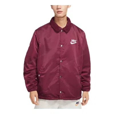 NIKE Nike Lined winterized coach jacket 'Maroon'