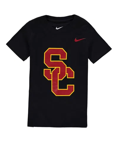 NIKE LITTLE BOYS AND GIRLS BLACK USC TROJANS LOGO T-SHIRT