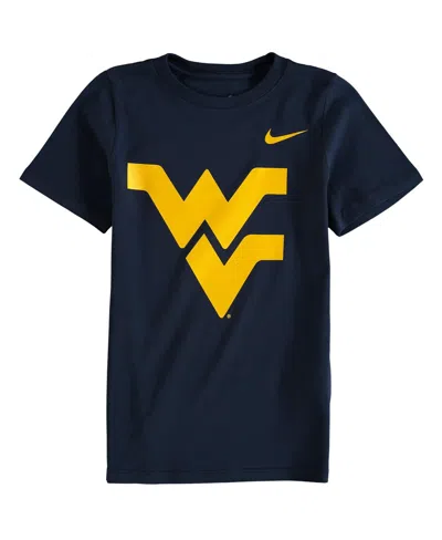 NIKE LITTLE BOYS AND GIRLS NAVY WEST VIRGINIA MOUNTAINEERS LOGO T-SHIRT