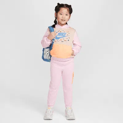 NIKE LITTLE KIDS' 2-PIECE KEEP CLIMBING FRENCH TERRY PULLOVER HOODIE SET