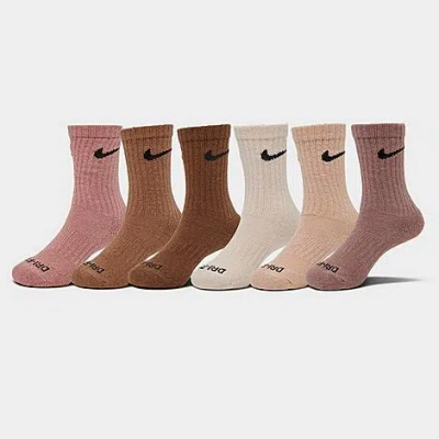 NIKE NIKE LITTLE KIDS' DRI-FIT CREW SOCKS (6-PACK)