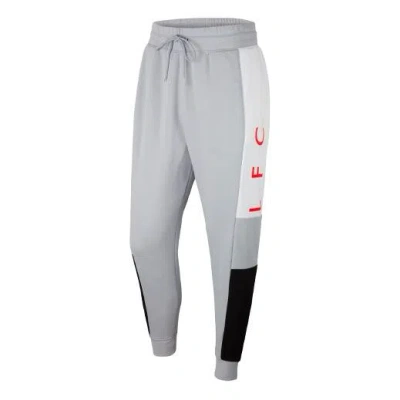 NIKE Nike Liverpool Fleece Alphabet Printing Bundle Feet Sports Long Pants Gray