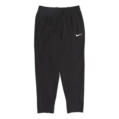 NIKE Nike Logo Pattern Solid Color Casual Sports Long Pants Black