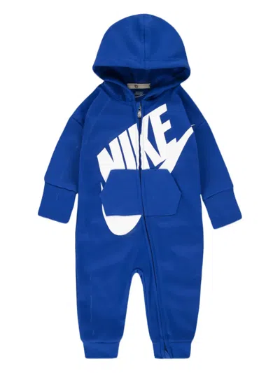 NIKE LOGO-PRINT HOODED ROMPER