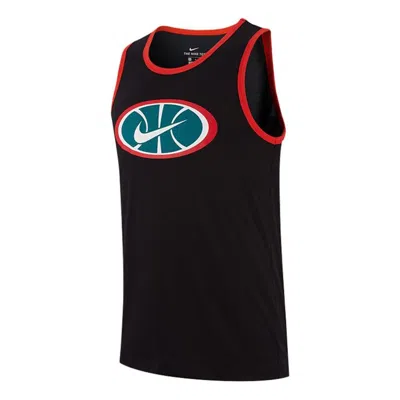 NIKE Nike Logo Printing Contrasting Colors Sports Basketball Vest Black