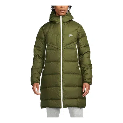 NIKE Nike Logo Sports Hooded Down Coat 'Military Green'