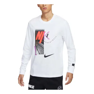 NIKE Nike Long Sleeve Basketball T-Shirt Asia Sizing 'White'