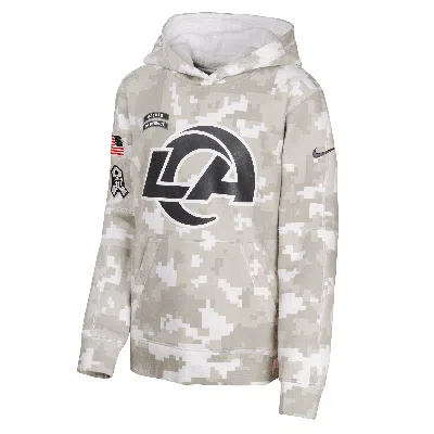 NIKE LOS ANGELES RAMS SALUTE TO SERVICE PRIMARY EDGE CLUB BIG KIDS'  NFL PULLOVER HOODIE
