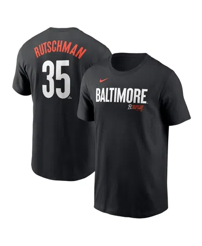 NIKE MEN'S ADLEY RUTSCHMANÂ BLACK BALTIMORE ORIOLES CITY CONNECT FUSE NAME NUMBER T-SHIRT