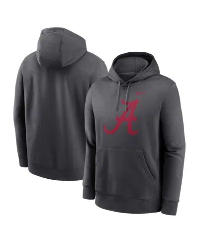NIKE MEN'S ANTHRACITE ALABAMA CRIMSON TIDE PRIMETIME CLUB FLEECE PULLOVER HOODIE