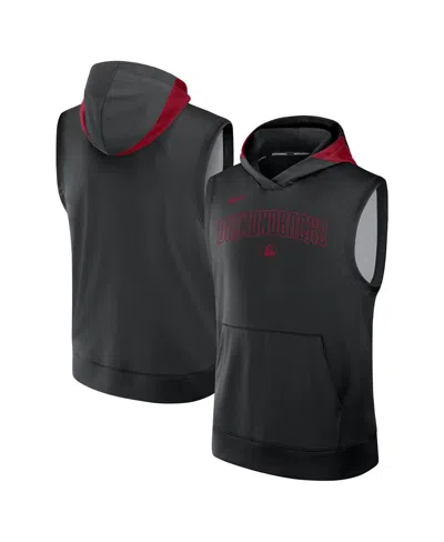 NIKE MEN'S BLACK ARIZONA DIAMONDBACKS AUTHENTIC COLLECTION PERFORMANCE SLEEVELESS PULLOVER HOODIE