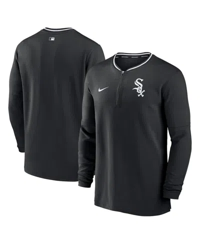 NIKE MEN'S BLACK CHICAGO WHITE SOX AUTHENTIC COLLECTION PERFORMANCE HALF-ZIP TOP