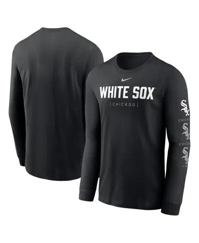 NIKE MEN'S BLACK CHICAGO WHITE SOX REPEATER LONG SLEEVE T-SHIRT
