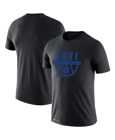 NIKE MEN'S BLACK DUKE BLUE DEVILS BASKETBALL DROP LEGEND PERFORMANCE T-SHIRT