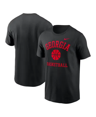 NIKE MEN'S BLACK GEORGIA BULLDOGS BASKETBALL ICON T-SHIRT