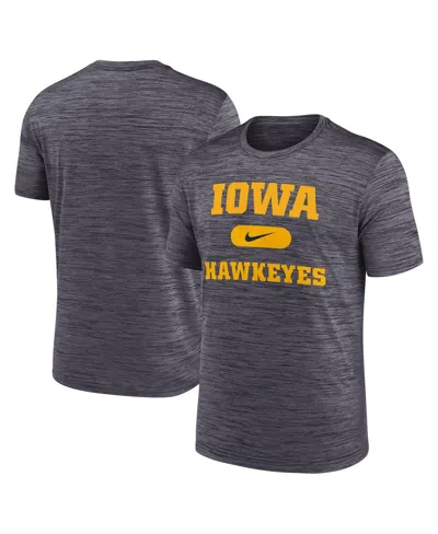 NIKE MEN'S BLACK IOWA HAWKEYES VELOCITY MASCOT PERFORMANCE T-SHIRT