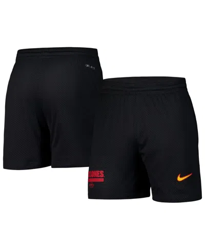NIKE MEN'S BLACK IOWA STATE CYCLONES 2024 SIDELINE MESH SHORTS