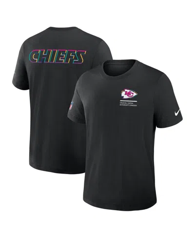 NIKE MEN'S BLACK KANSAS CITY CHIEFS 2025 NFL CRUCIAL CATCH TRI-BLEND DRI-FIT T-SHIRT