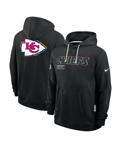 NIKE MEN'S BLACK KANSAS CITY CHIEFS TALL 2025 NFL CRUCIAL CATCH SIDELINE STANDARD ISSUE DRI-FIT HOODIE