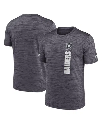 NIKE MEN'S BLACK LAS VEGAS RAIDERS 2024 SIDELINE VELOCITY PERFORMANCE T-SHIRT