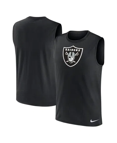NIKE MEN'S BLACK LAS VEGAS RAIDERS BLITZ LEGEND MUSCLE PERFORM TANK TOP
