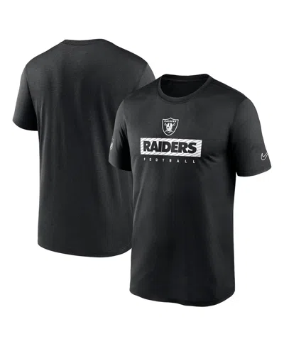 NIKE MEN'S BLACK LAS VEGAS RAIDERS SIDELINE LEGEND PERFORMANCE T-SHIRT