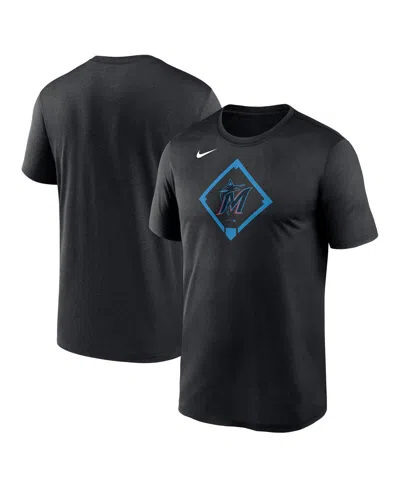 NIKE MEN'S BLACK MIAMI MARLINS ICON LEGEND PERFORMANCE T-SHIRT