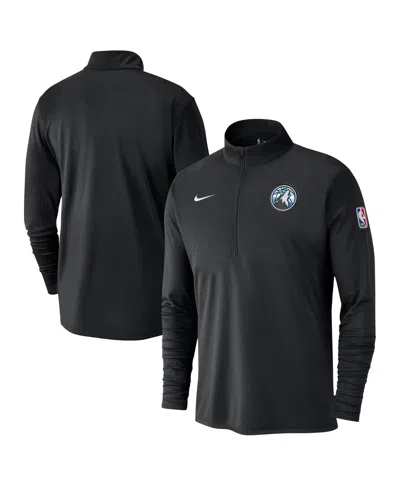 NIKE MEN'S BLACK MINNESOTA TIMBERWOLVES 2024/25 CITY EDITION AUTHENTIC COACHES PERFORMANCE HALF-ZIP TOP