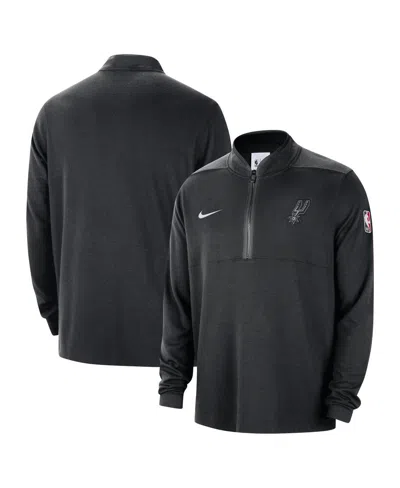 NIKE MEN'S BLACK SAN ANTONIO SPURS 2024/25 COURTSIDE PERFORMANCE HALF-ZIP TOP