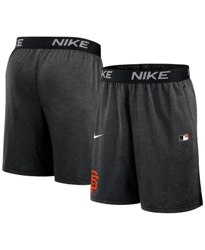 NIKE MEN'S BLACK SAN FRANCISCO GIANTS AUTHENTIC COLLECTION PERFORMANCE KNIT SHORTS