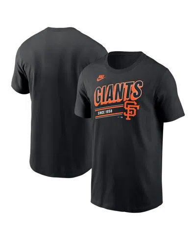 NIKE MEN'S BLACK SAN FRANCISCO GIANTS COOPERSTOWN COLLECTION RETRO T-SHIRT