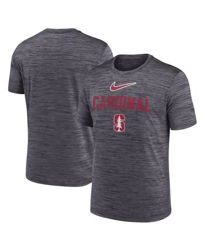NIKE MEN'S BLACK STANFORD CARDINAL CAMPUS SLANT VELOCITY PERFORMANCE T-SHIRT