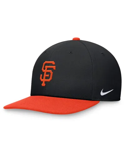 NIKE MEN'S BLACK/ORANGE SAN FRANCISCO GIANTS EVERGREEN TWO-TONE SNAPBACK HAT