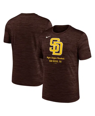 NIKE MEN'S BROWN SAN DIEGO PADRES VELOCITY PERFORMANCE T-SHIRT