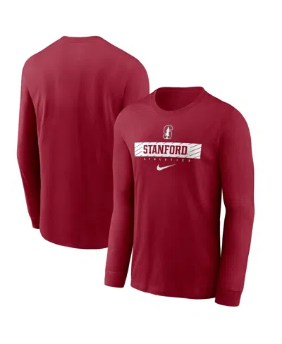 NIKE MEN'S CARDINAL STANFORD CARDINAL 2024 SIDELINE LEGEND PERFORMANCE LONG SLEEVE T-SHIRT