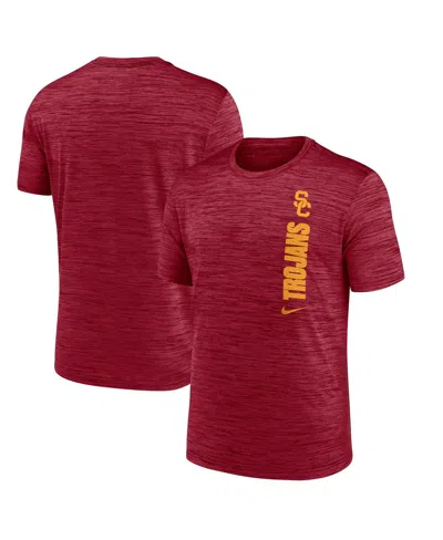 NIKE MEN'S CARDINAL USC TROJANS 2024 SIDELINE VELOCITY PERFORMANCE T-SHIRT