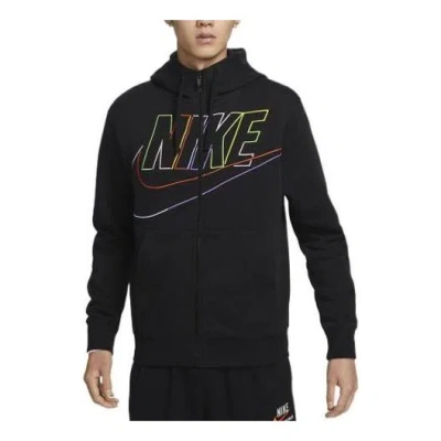 NIKE Nike Men's Club Brushed Brush Zip-Up Hooded Jacket 'Black'