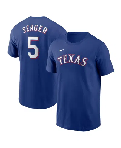 NIKE MEN'S COREY SEAGER ROYAL TEXAS RANGERS FUSE NAME NUMBER T-SHIRT