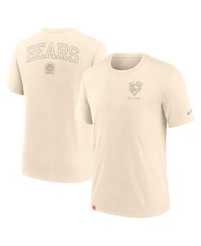 NIKE MEN'S CREAM CHICAGO BEARS GLORY TRI-BLEND T-SHIRT