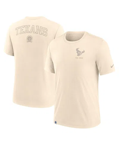 NIKE MEN'S CREAM HOUSTON TEXANS GLORY TRI-BLEND T-SHIRT
