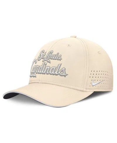 NIKE MEN'S CREAM ST. LOUIS CARDINALS RISE PERFORMANCE FLEX HAT